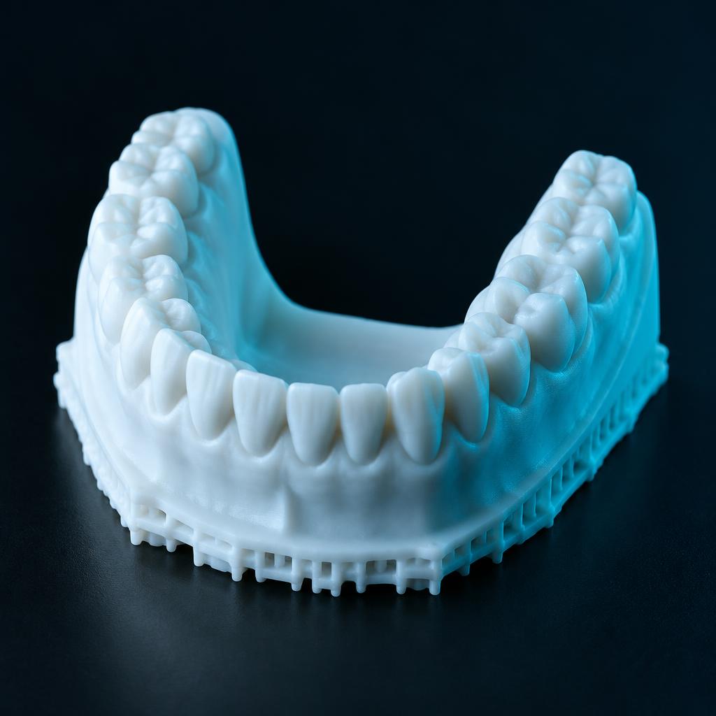 White resin dental arch model